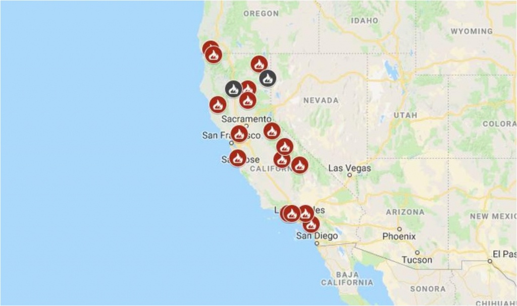 Fires In California Right Now Map | Secretmuseum - Where Are The Fires In California Right Now Map