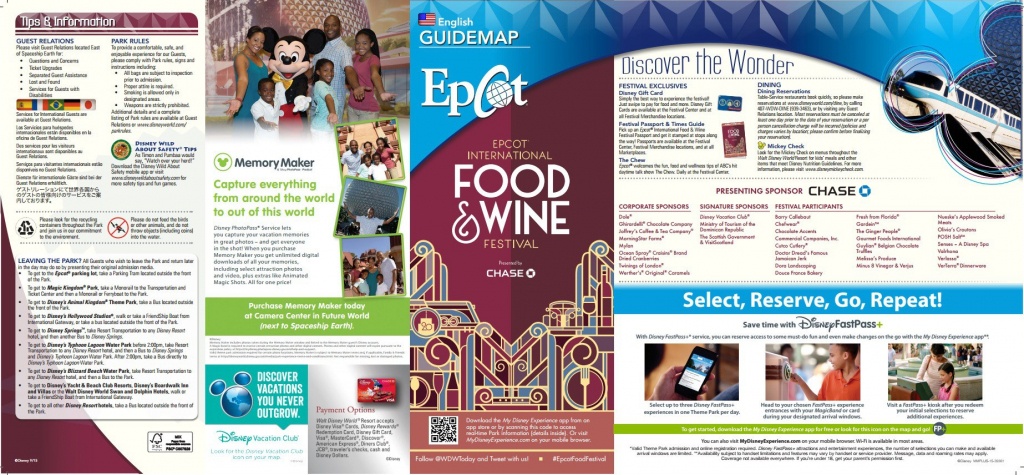 First Look - 2015 Epcot Food And Wine Festival Park Maps - Printable Map Of Epcot 2015