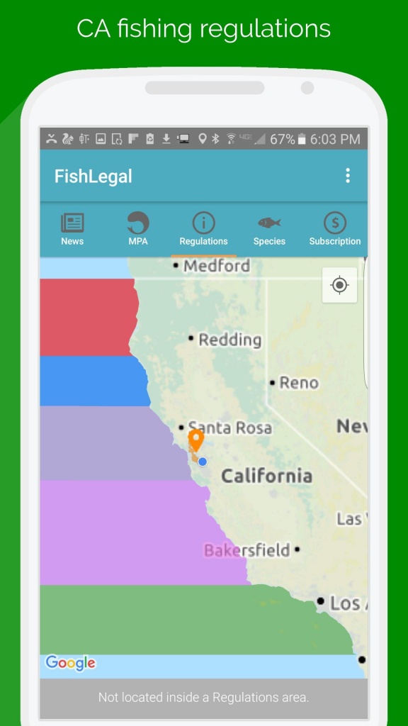 Fishlegal, California Fishing Regulations &amp;amp; Maps For Android - Apk - California Fishing Regulations Map