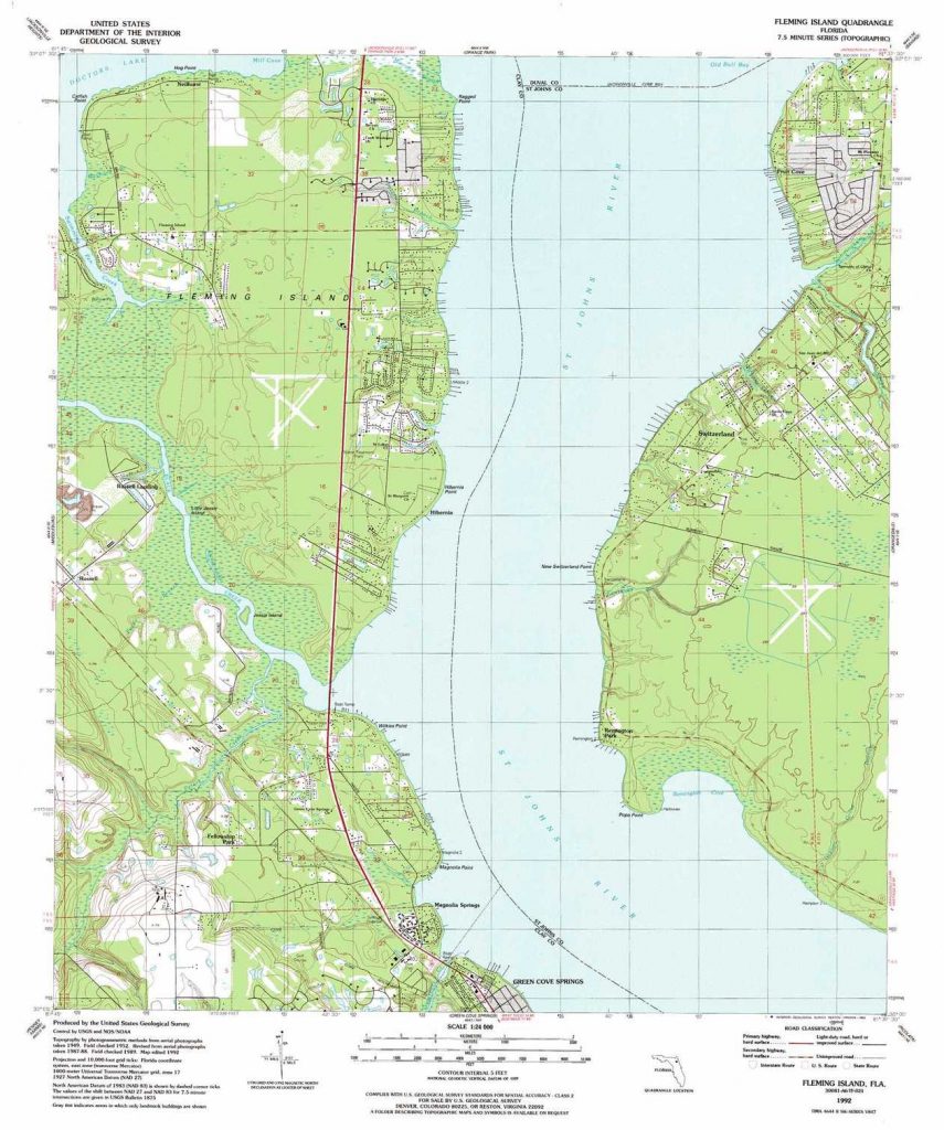 Fleming Island Topographic Map, Fl Usgs Topo Quad 30081A6 Fleming