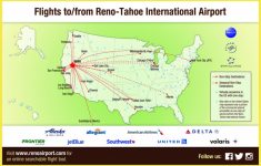 Flight Info: Non-Stop Destinations | Reno-Tahoe International Airport - California Destinations Map