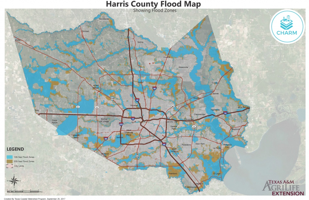Flood Zone Maps For Coastal Counties | Texas Community Watershed - Harris County Texas Flood Map