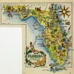 Florida Antique Vintage Pictorial Map | Ebay   Antique Florida Map