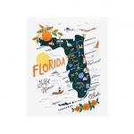 Florida Art Printrifle Paper Co. | Made In Usa   Florida Map Artwork
