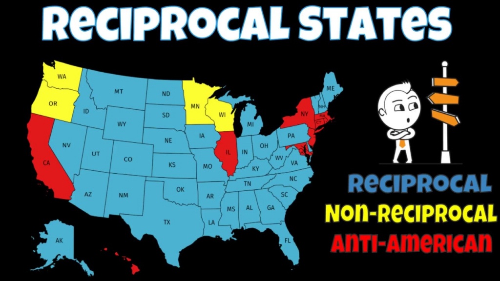 Florida Concealed Carry Reciprocity | How To Carry In 37 States - Florida Ccw Reciprocity Map 2018