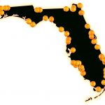 Florida "fancy Frame" Style Maps In 30 Styles   Orange Florida Map