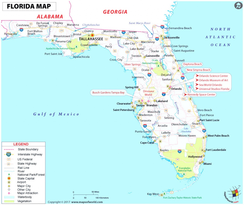Map Of Florida Gulf Coast World Map