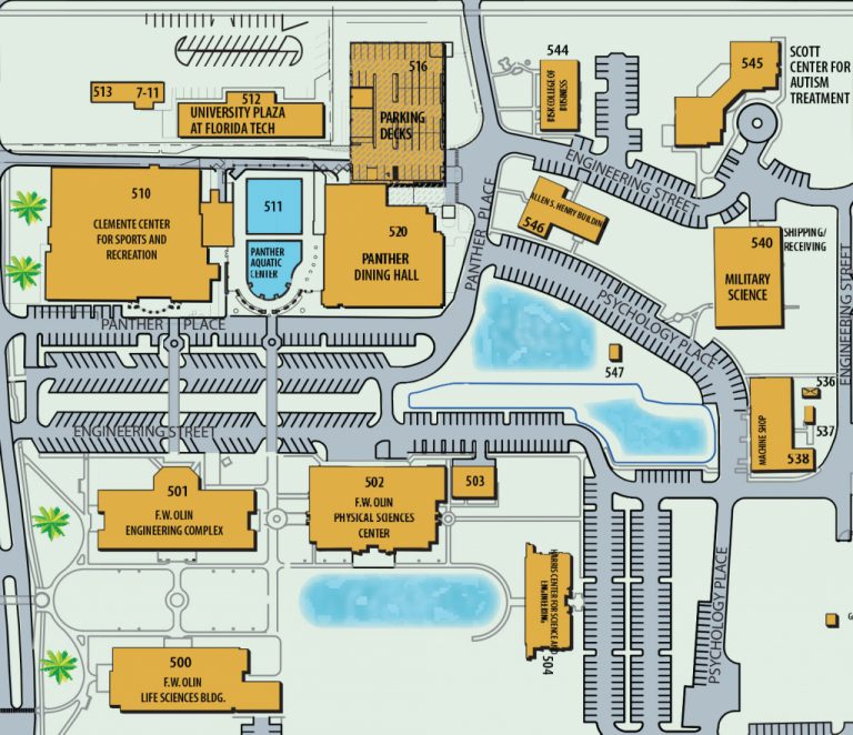 Florida Institute Of Technology - Florida Tech Map | Printable Maps