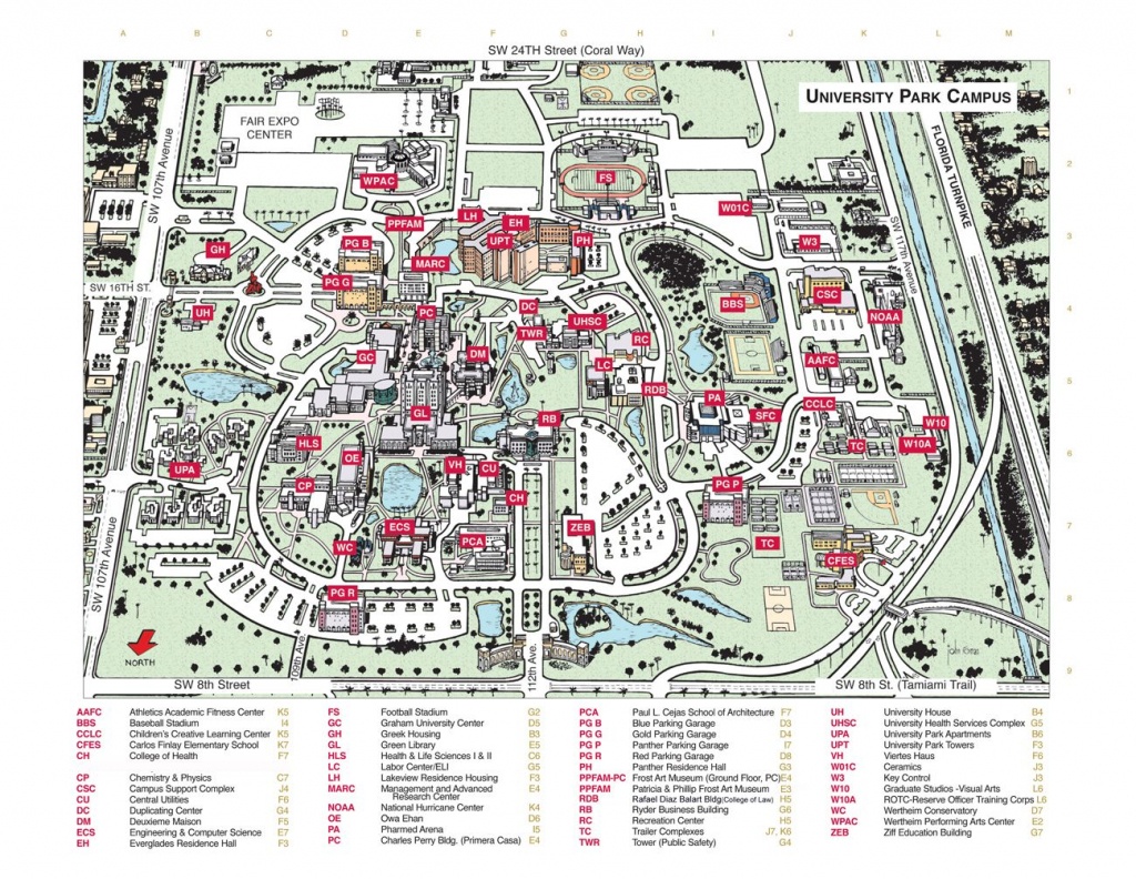 Florida International University Campus Map - Florida International - Uf Campus Map Printable