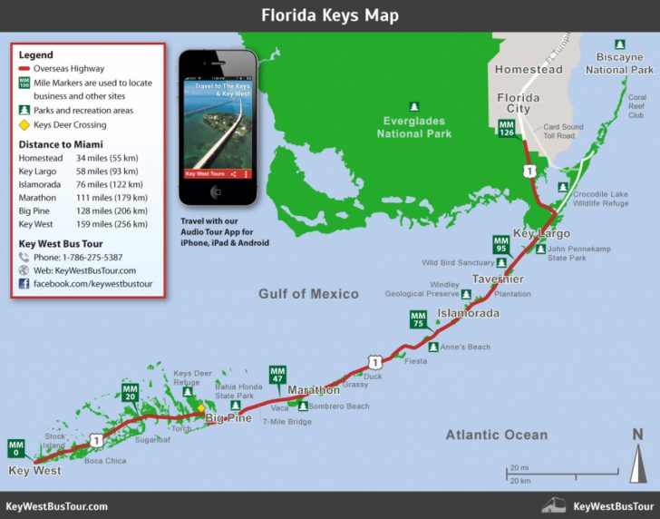 Florida Keys Map :: Key West Bus Tour - Florida Keys Map With Mile 