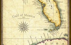 Florida Map Art 1820 11 X 14 Prints From Hand | Etsy - Florida Keys Map Art