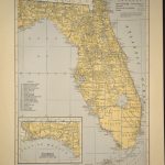 Florida Map Of Florida Wall Art Decor Antique Original Railroad   Florida Map Wall Decor