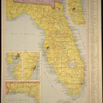 Florida Map Of Florida Wall Art Decor Yellow Original Vintage | Etsy   Florida Map Wall Art