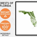 Florida Map Print Printable Florida Map Art Florida Print | Etsy   Florida Map Art