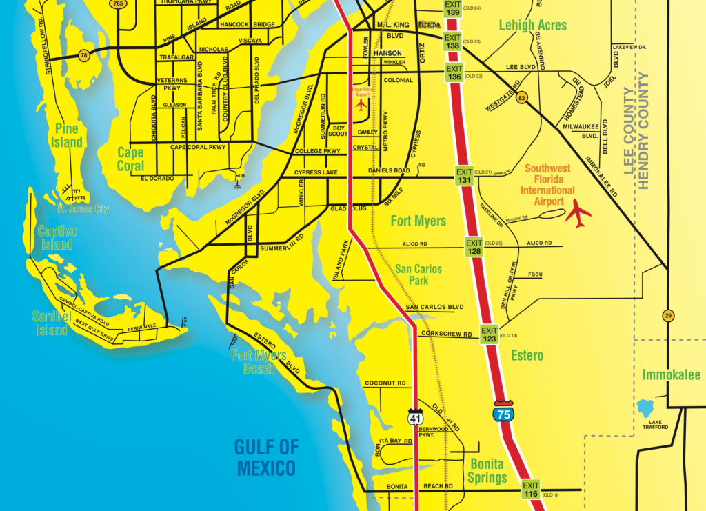 Florida Maps - Southwest Florida Travel - Marco Island Florida Map