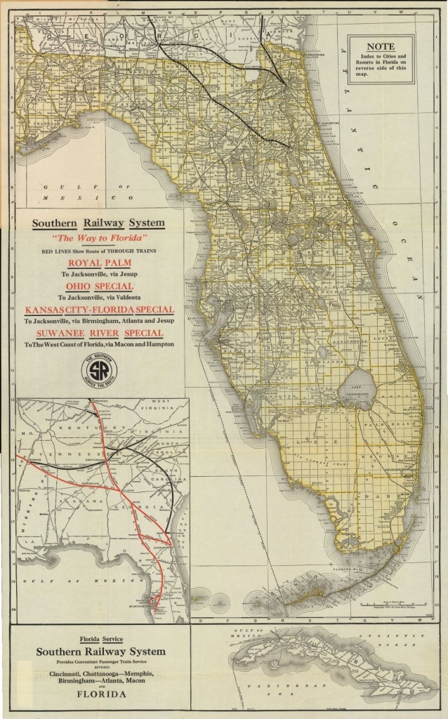 Florida Memory - Map Of Florida, Ca. 1922 | History Of Plant City - Plant City Florida Map
