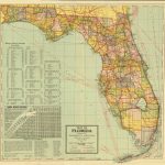 Florida Memory On Twitter: "a Map Of The Sunshine State Prepared For   State Of Florida Map Mileage
