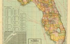 Florida Memory On Twitter: "a Map Of The Sunshine State Prepared For - State Of Florida Map Mileage