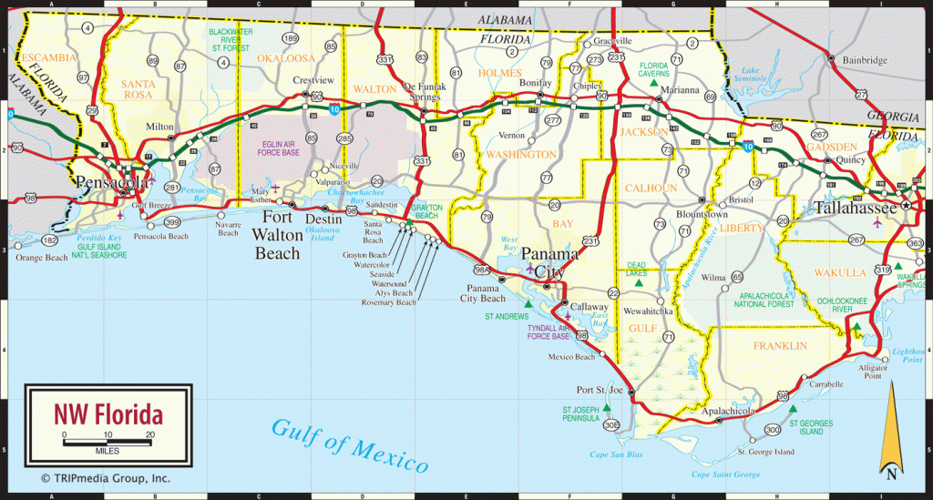Florida Panhandle Map - Road Map Of Florida Panhandle