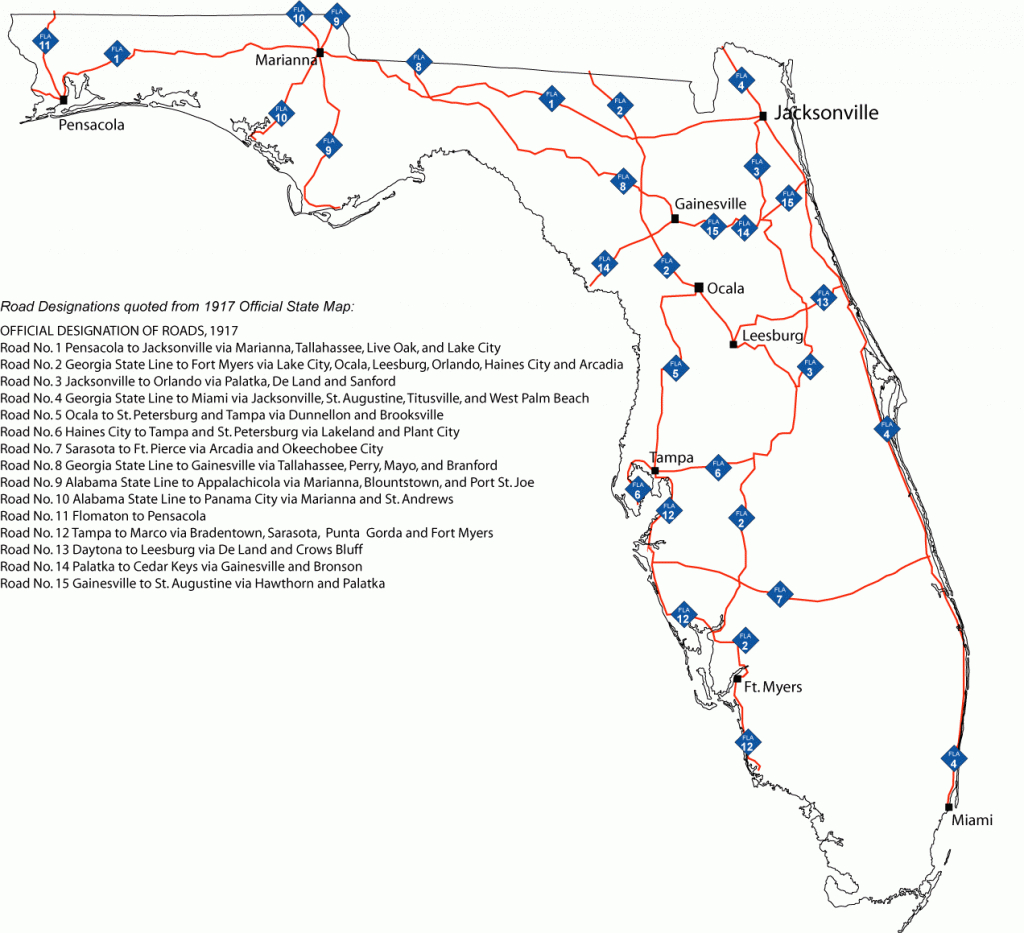 Florida Route Map And Travel Information | Download Free Florida - Florida Destinations Map