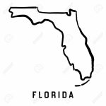Florida State Map Outline | Woestenhoeve   Florida Map Outline Printable