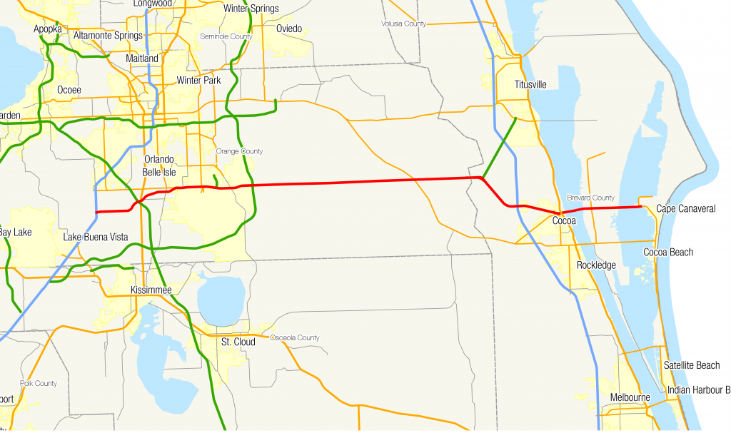Florida State Road 528 - Wikipedia - Map Of Florida Beaches Near Orlando