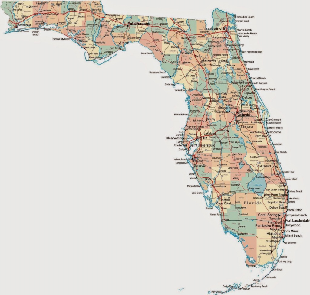 Florida State Road Map - Free Printable Maps - Florida State Map Printable