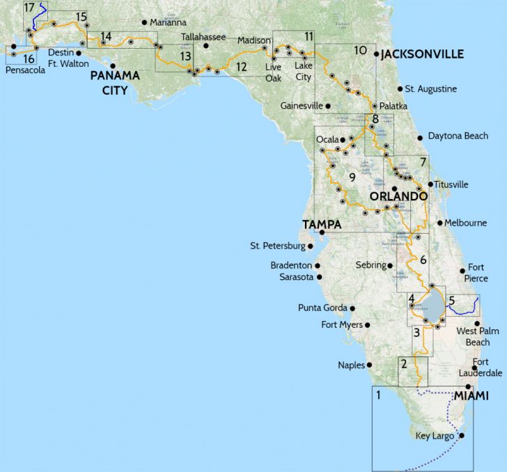 Florida Hikes Map