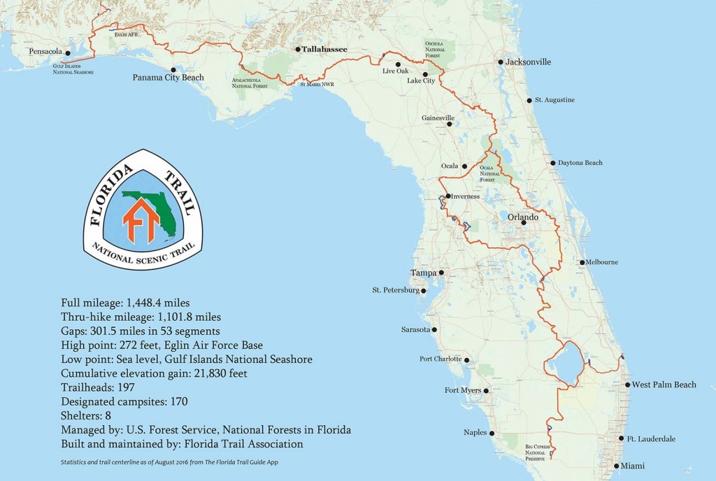 Florida Trail Map | D1Softball - Big Map Of Florida