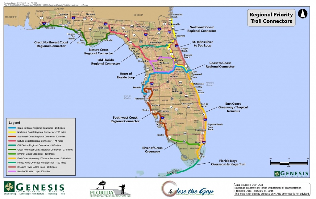 Florida Trail Map | D1Softball - Pinellas Trail Map Florida