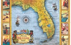 Florida Treasure Map | Historic Print &amp; Map Company - Old Florida Maps Prints