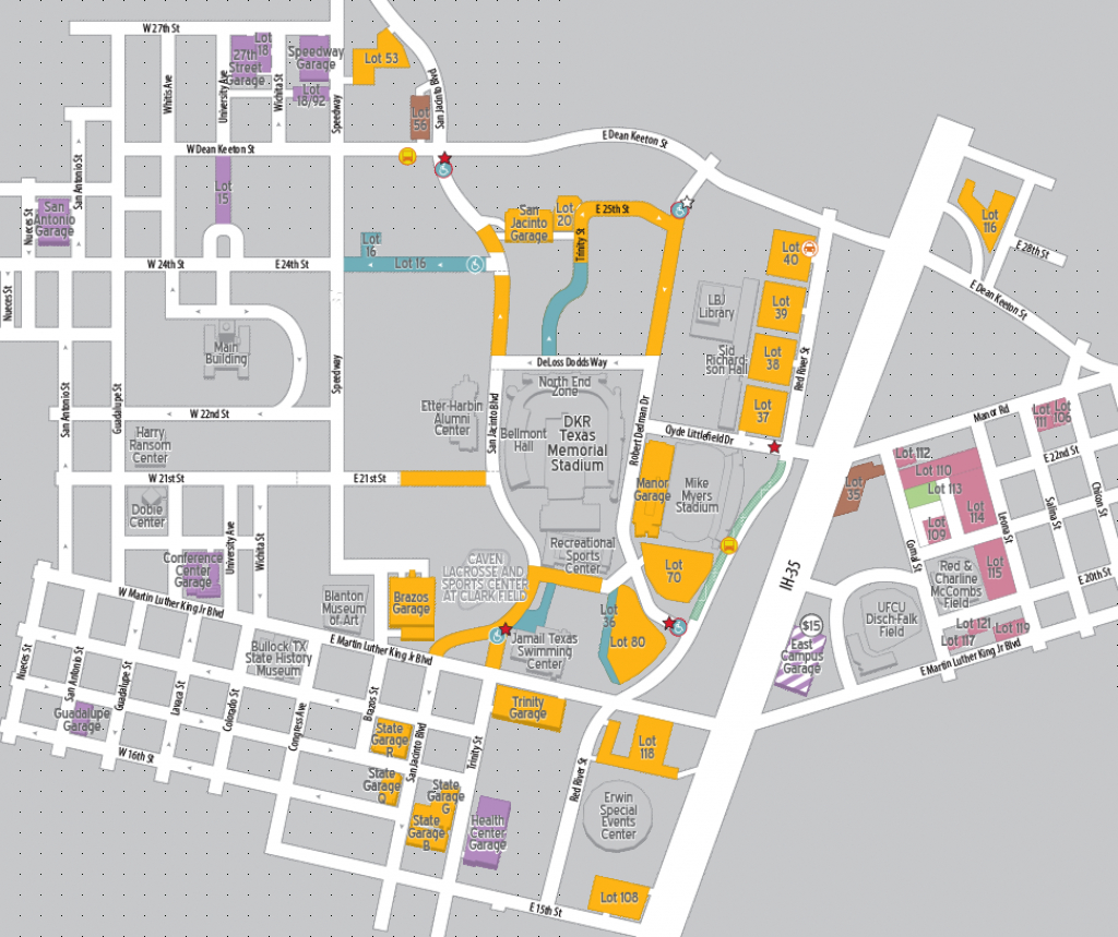 Football Parking 2018 | Parking &amp;amp; Transportation | The University Of - University Of Texas Football Parking Map 2016