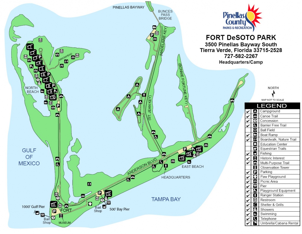 Fort De Sota Park Map - Tierra Verde Florida • Mappery - Terra Verde Florida Map