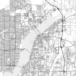 Fort Myers, Florida   Area Map   Light | Hebstreits Sketches   Map Of Fort Myers Florida Area