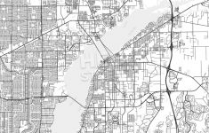 Fort Myers, Florida - Area Map - Light | Hebstreits Sketches - Map Of Fort Myers Florida Area