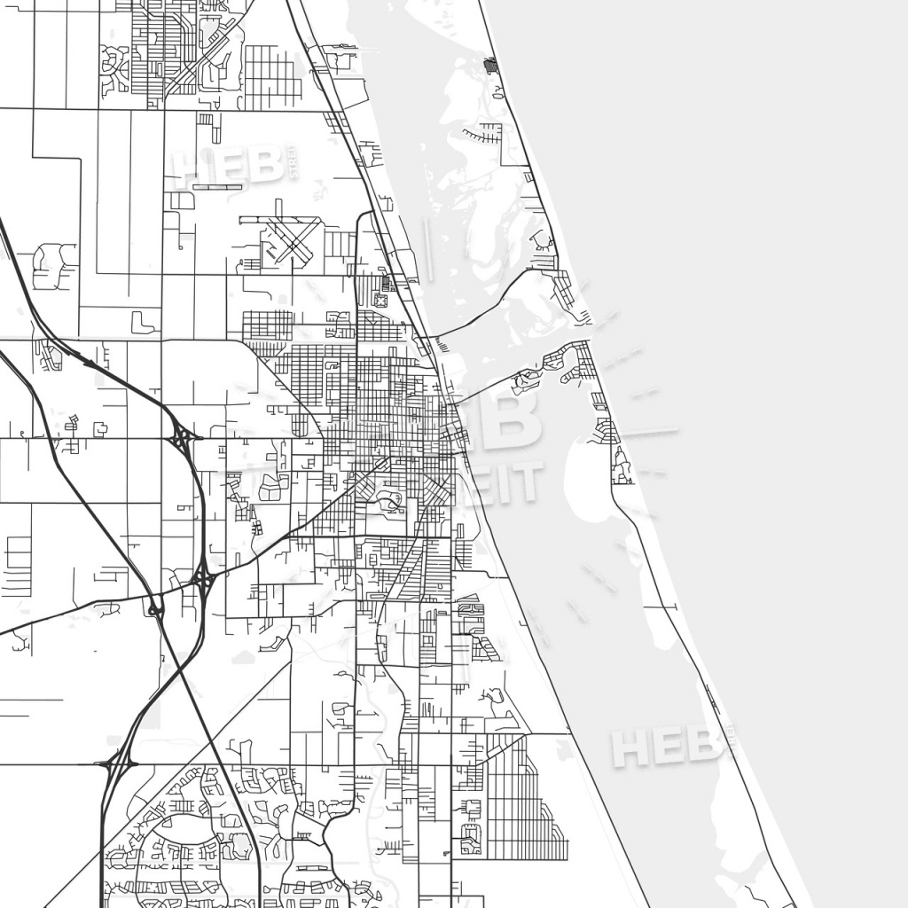 Fort Pierce, Florida - Area Map - Light | Hebstreits Sketches - Where Is Ft Pierce Florida On A Map