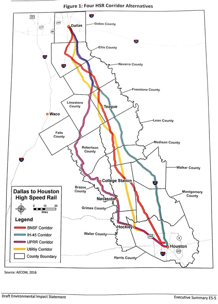 Fra Releases Environmental Impact Statement | News - High Speed Rail Texas Route Map