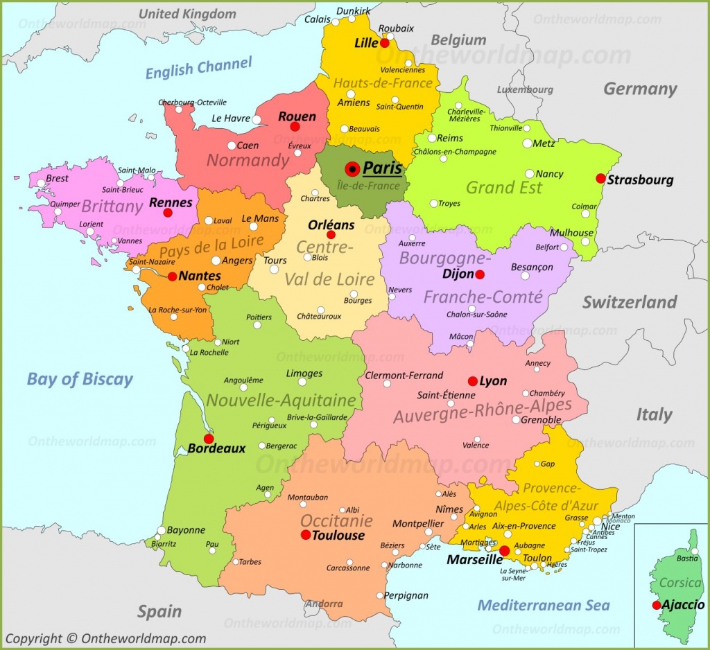 France Maps | Maps Of France - Printable Map Of France With Cities