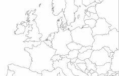 Free Blank Europe Map Printables | Outline Map With Country Borders - Europe Map Puzzle Printable