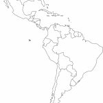 Free Blank Map Of North And South America | Latin America Printable   Central America Outline Map Printable