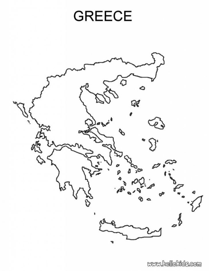 Outline Map Of Greece Printable