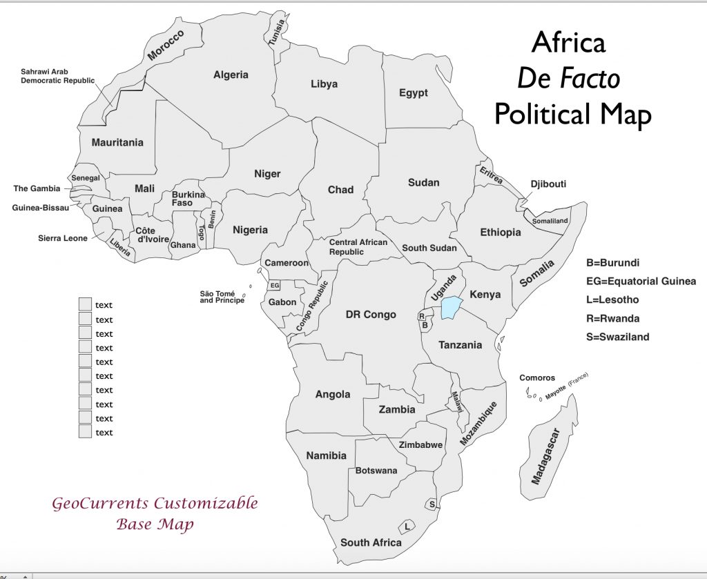 Free Customizable Maps Of Africa For Download - Free Printable Map Of ...