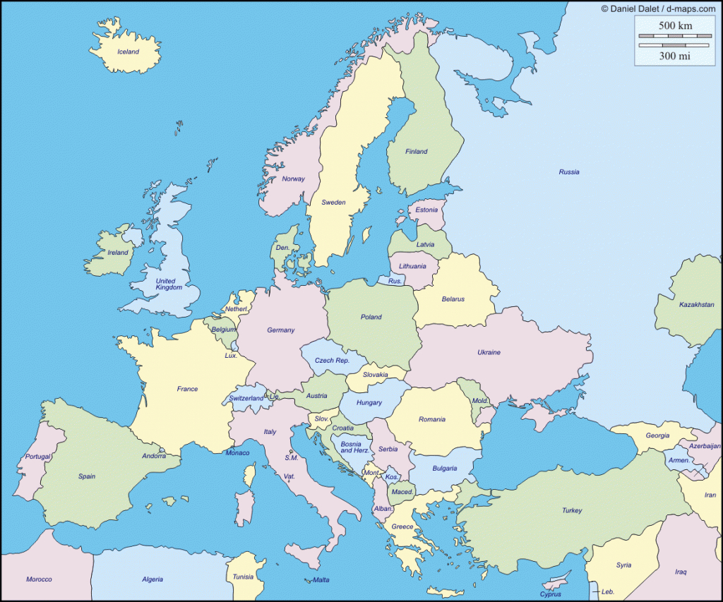 Free Europe Map Printable~ Blank, With Countries, And Other Formats - Printable Map Of Europe