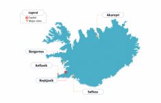 Free Iceland Map Template - Free Powerpoint Templates - Free Printable Map Of Iceland
