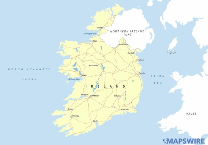 Large Printable Map Of Ireland