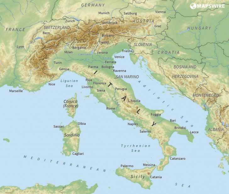 Free Printable Map Of Italy