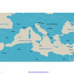 Free Mediterranean Sea Editable Map   Free Powerpoint Templates   Printable Map Of The Mediterranean Sea Area