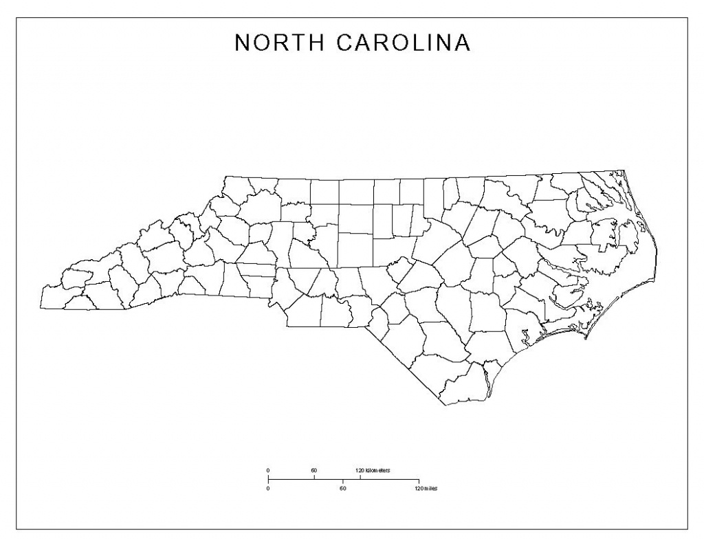 Free North Carolina Map | North Carolina Blank Map | North Carolina - Printable Map Of North Carolina
