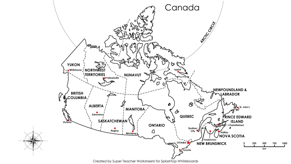 Free Printable Map Canada Provinces Capitals - Google Search - Printable Blank Map Of Canada With Provinces And Capitals