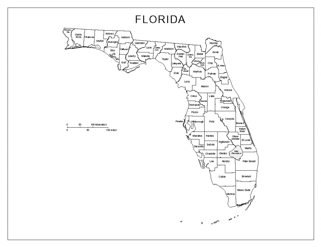 Free Printable Map Of Florida Counties | Download Them And Print - Florida County Map Printable